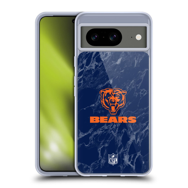 NFL Chicago Bears Graphics Coloured Marble Soft Gel Case for Google Pixel 8