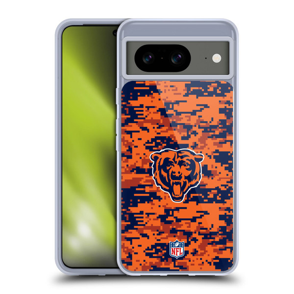 NFL Chicago Bears Graphics Digital Camouflage Soft Gel Case for Google Pixel 8