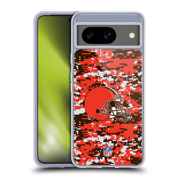 NFL Cleveland Browns Graphics Digital Camouflage Soft Gel Case for Google Pixel 8