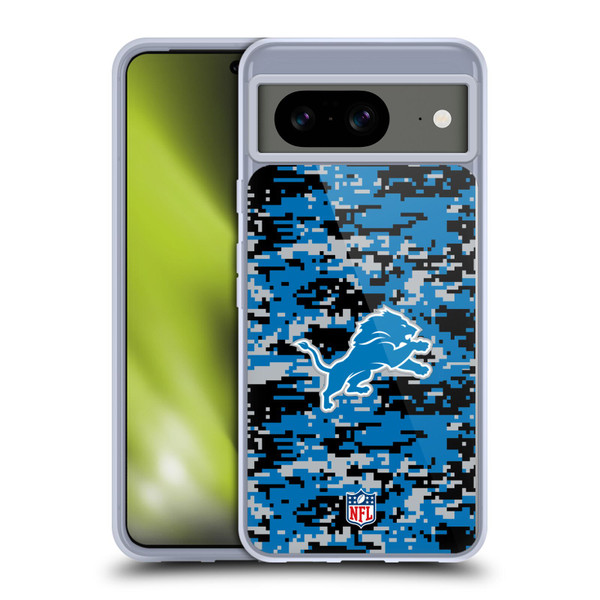 NFL Detroit Lions Graphics Digital Camouflage Soft Gel Case for Google Pixel 8