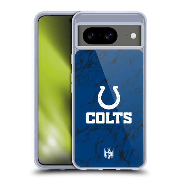 NFL Indianapolis Colts Graphics Coloured Marble Soft Gel Case for Google Pixel 8