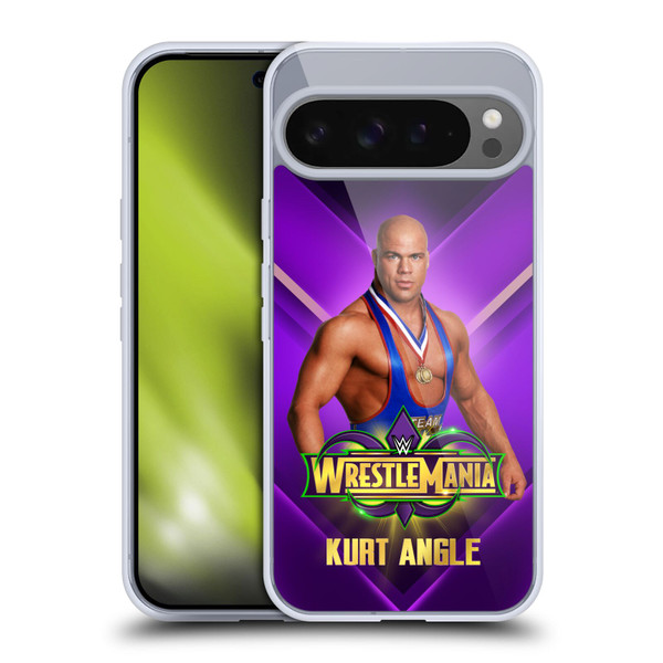 WWE Wrestlemania 34 Superstars Kurt Angle Soft Gel Case for Google Pixel 9 Pro XL