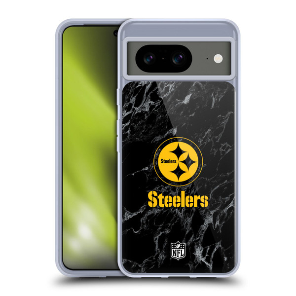 NFL Pittsburgh Steelers Graphics Coloured Marble Soft Gel Case for Google Pixel 8