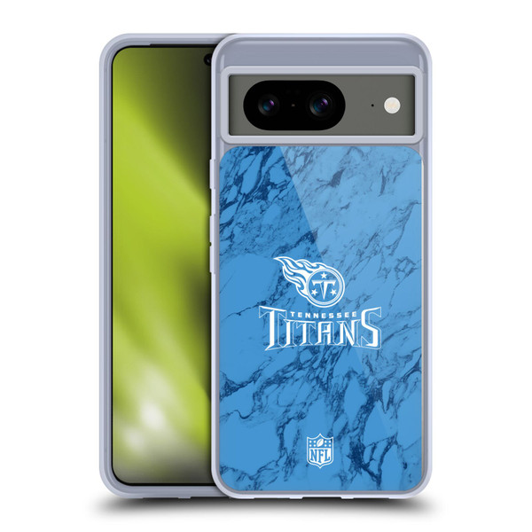 NFL Tennessee Titans Graphics Coloured Marble Soft Gel Case for Google Pixel 8