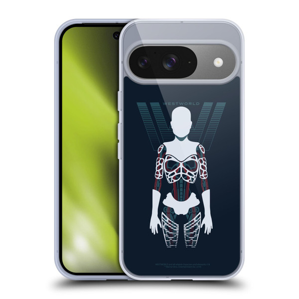 Westworld Graphics Human Host Soft Gel Case for Google Pixel 9 / Pixel 9 Pro