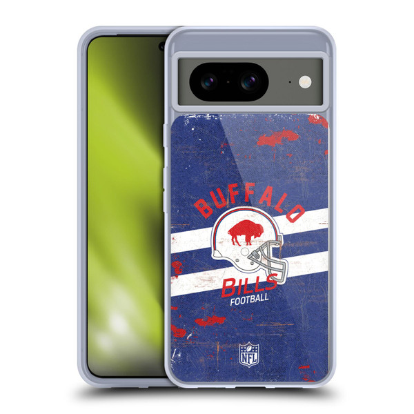 NFL Buffalo Bills Logo Art Helmet Distressed Soft Gel Case for Google Pixel 8