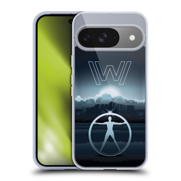 Westworld Graphics The Vitruvian Man Soft Gel Case for Google Pixel 9 / Pixel 9 Pro