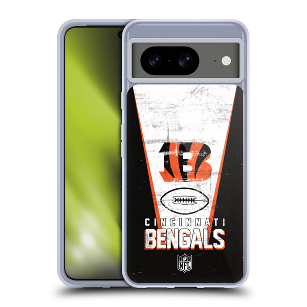NFL Cincinnati Bengals Logo Art Banner Soft Gel Case for Google Pixel 8