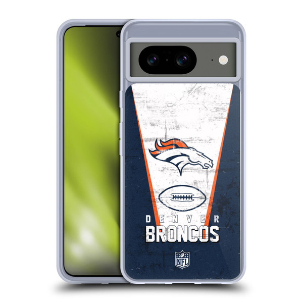 NFL Denver Broncos Logo Art Banner Soft Gel Case for Google Pixel 8