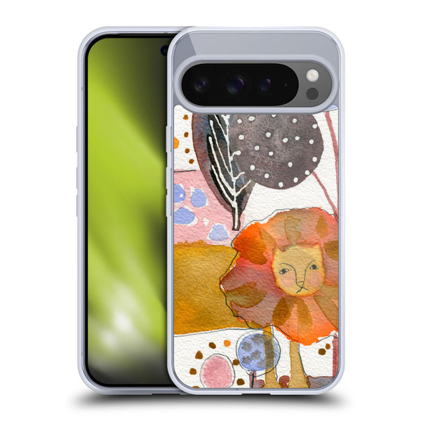 Wyanne Animals Watercolour Lion Soft Gel Case for Google Pixel 9 Pro XL