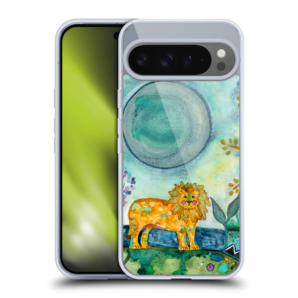 Wyanne Animals 2 Painted Lion Soft Gel Case for Google Pixel 9 Pro XL