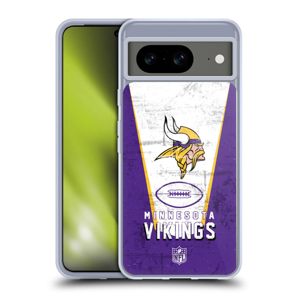 NFL Minnesota Vikings Logo Art Banner Soft Gel Case for Google Pixel 8