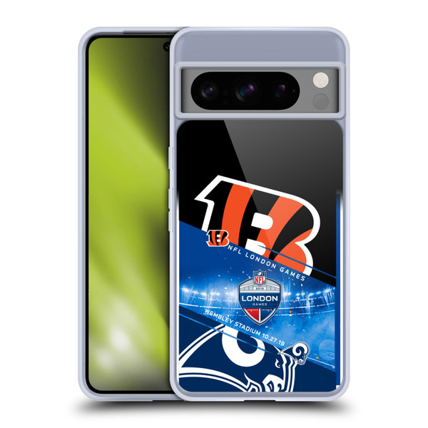 NFL 2019 London Games Bengals VS. Rams Soft Gel Case for Google Pixel 8 Pro