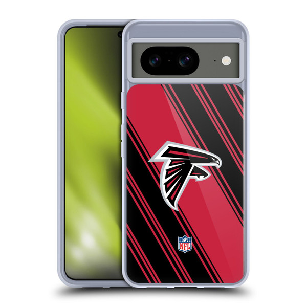NFL Atlanta Falcons Artwork Stripes Soft Gel Case for Google Pixel 8