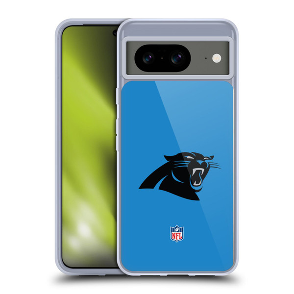 NFL Carolina Panthers Logo Plain Soft Gel Case for Google Pixel 8