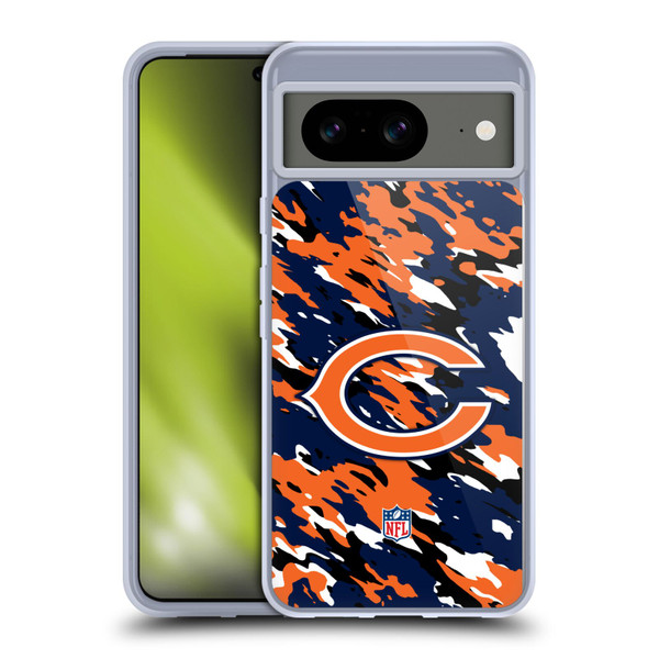 NFL Chicago Bears Logo Camou Soft Gel Case for Google Pixel 8