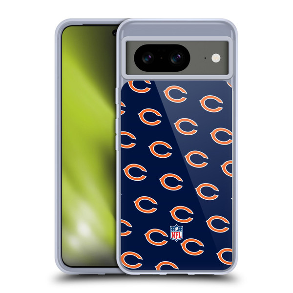 NFL Chicago Bears Artwork Patterns Soft Gel Case for Google Pixel 8