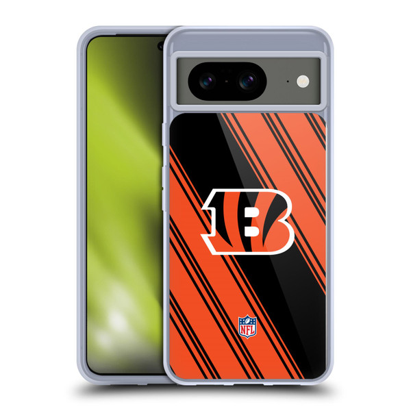 NFL Cincinnati Bengals Artwork Stripes Soft Gel Case for Google Pixel 8