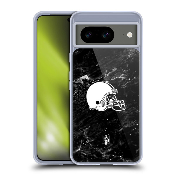 NFL Cleveland Browns Artwork Marble Soft Gel Case for Google Pixel 8