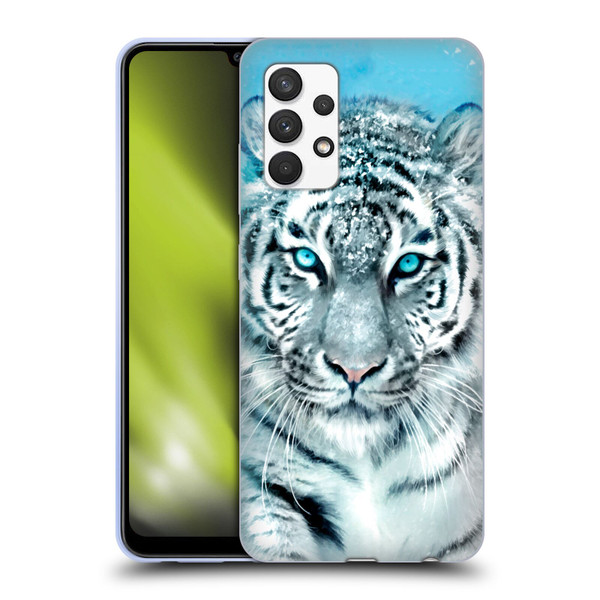 Aimee Stewart Animals White Tiger Soft Gel Case for Samsung Galaxy A32 (2021)