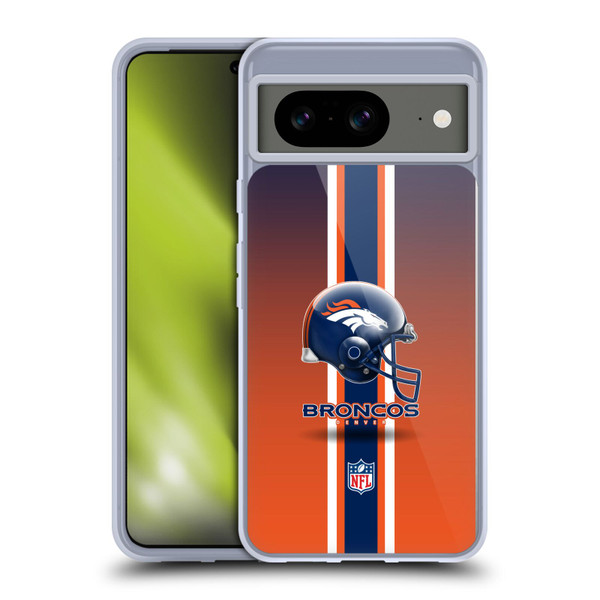 NFL Denver Broncos Logo Helmet Soft Gel Case for Google Pixel 8