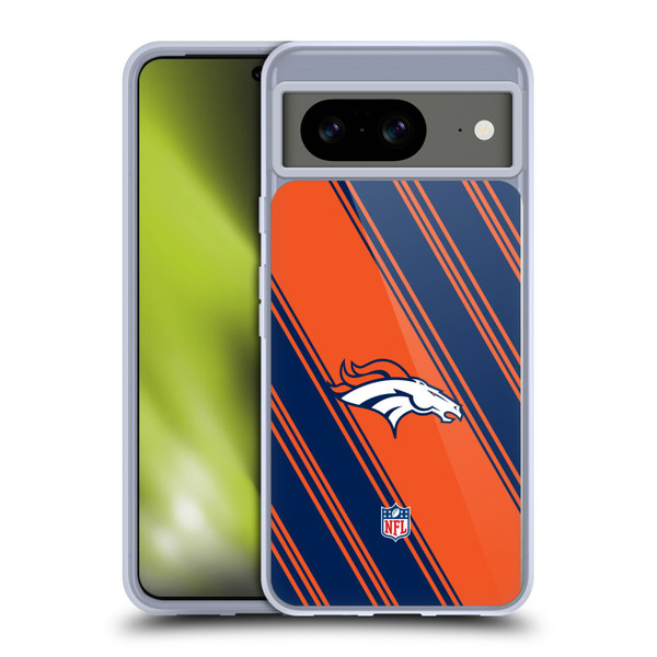NFL Denver Broncos Artwork Stripes Soft Gel Case for Google Pixel 8