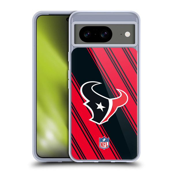 NFL Houston Texans Artwork Stripes Soft Gel Case for Google Pixel 8