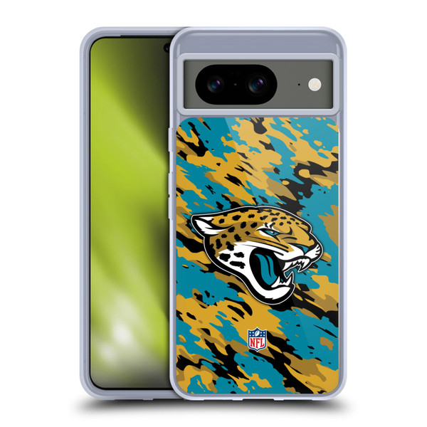 NFL Jacksonville Jaguars Logo Camou Soft Gel Case for Google Pixel 8