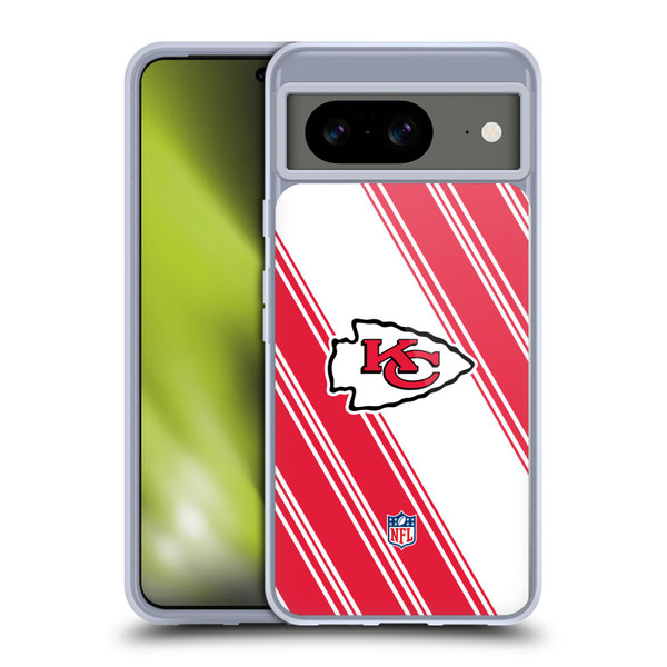 NFL Kansas City Chiefs Artwork Stripes Soft Gel Case for Google Pixel 8