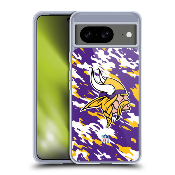 NFL Minnesota Vikings Logo Camou Soft Gel Case for Google Pixel 8
