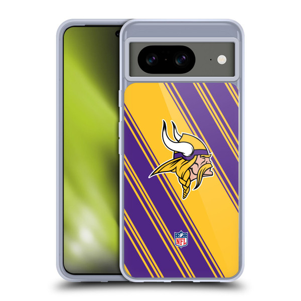 NFL Minnesota Vikings Artwork Stripes Soft Gel Case for Google Pixel 8