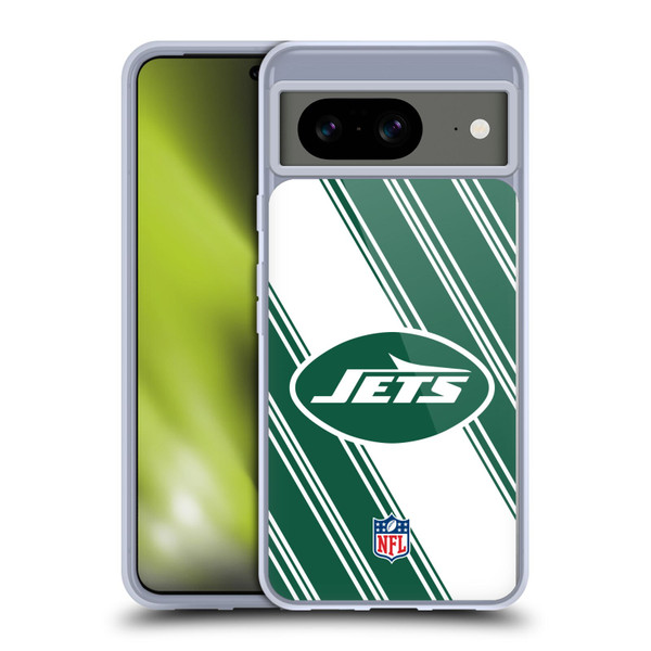 NFL New York Jets Artwork Stripes Soft Gel Case for Google Pixel 8