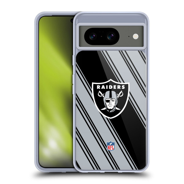 NFL Las Vegas Raiders Artwork Stripes Soft Gel Case for Google Pixel 8