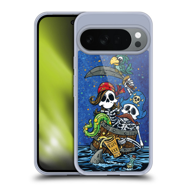 David Lozeau Colourful Art Pirate Couple Soft Gel Case for Google Pixel 10
