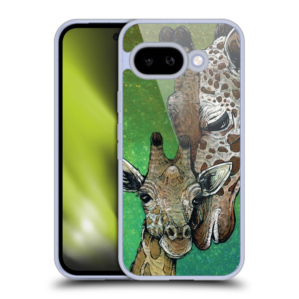 David Lozeau Colourful Art Giraffe Soft Gel Case for Google Pixel 9A