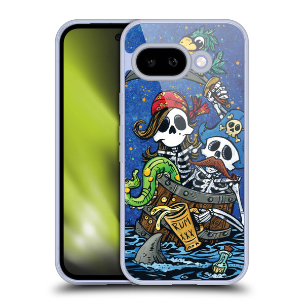 David Lozeau Colourful Art Pirate Couple Soft Gel Case for Google Pixel 9A