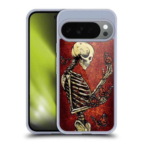 David Lozeau Skeleton Grunge Butterflies Soft Gel Case for Google Pixel 10
