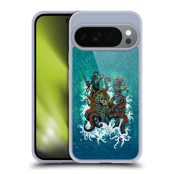 David Lozeau Skeleton Grunge Neptune Nautical Soft Gel Case for Google Pixel 10