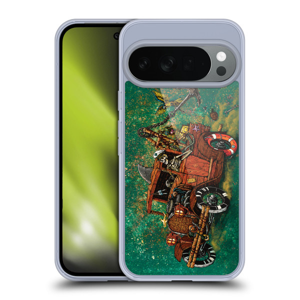 David Lozeau Skeleton Grunge Tiki Towing Soft Gel Case for Google Pixel 10