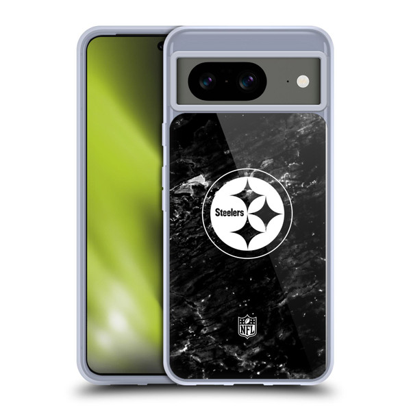 NFL Pittsburgh Steelers Artwork Marble Soft Gel Case for Google Pixel 8