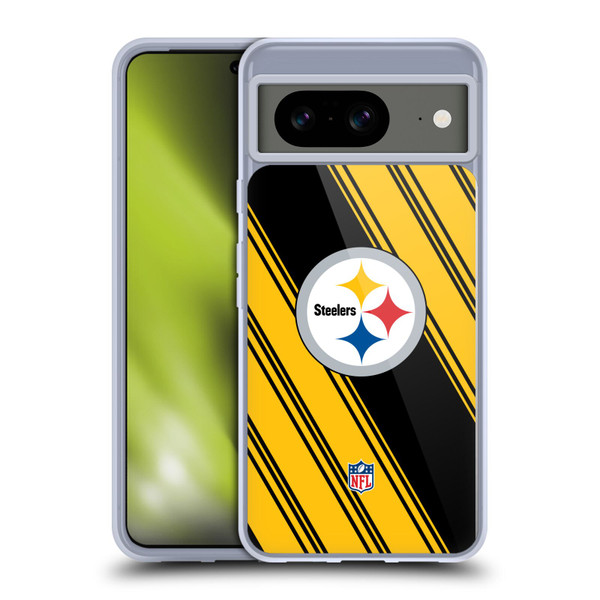 NFL Pittsburgh Steelers Artwork Stripes Soft Gel Case for Google Pixel 8