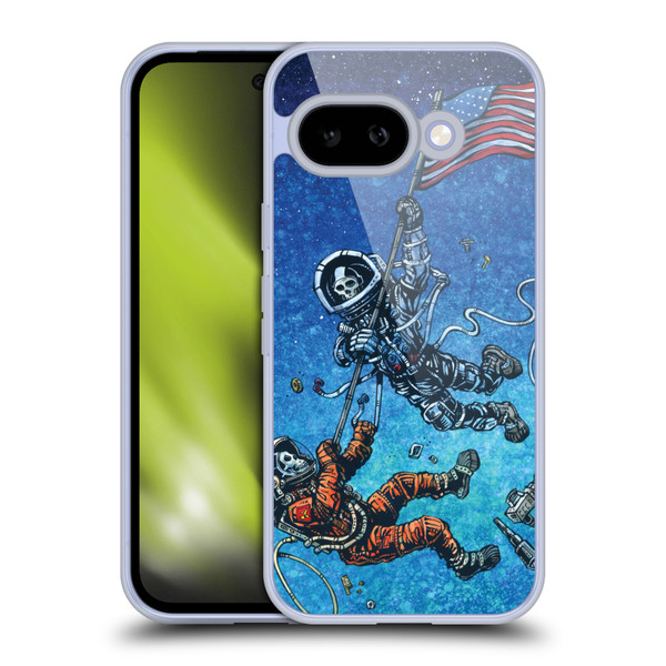 David Lozeau Skeleton Grunge Astronaut Battle Soft Gel Case for Google Pixel 9A