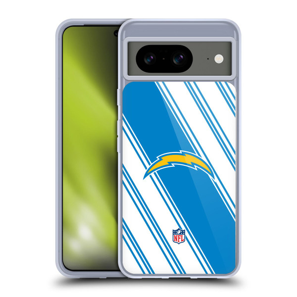 NFL Los Angeles Chargers Artwork Stripes Soft Gel Case for Google Pixel 8