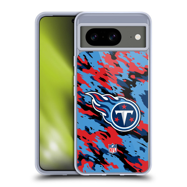 NFL Tennessee Titans Logo Camou Soft Gel Case for Google Pixel 8