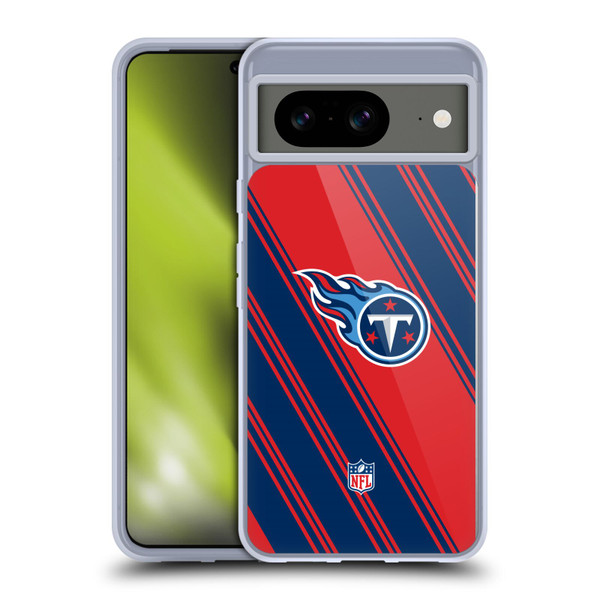 NFL Tennessee Titans Artwork Stripes Soft Gel Case for Google Pixel 8