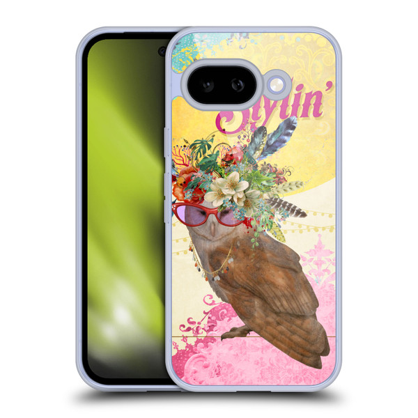 Duirwaigh Boho Animals Owl Soft Gel Case for Google Pixel 9A