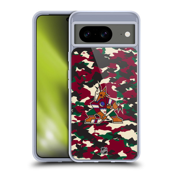 NHL Arizona Coyotes Camouflage Soft Gel Case for Google Pixel 8