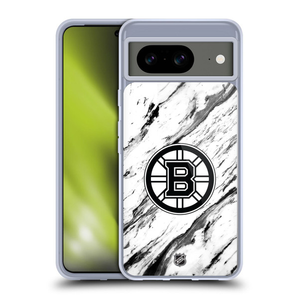 NHL Boston Bruins Marble Soft Gel Case for Google Pixel 8