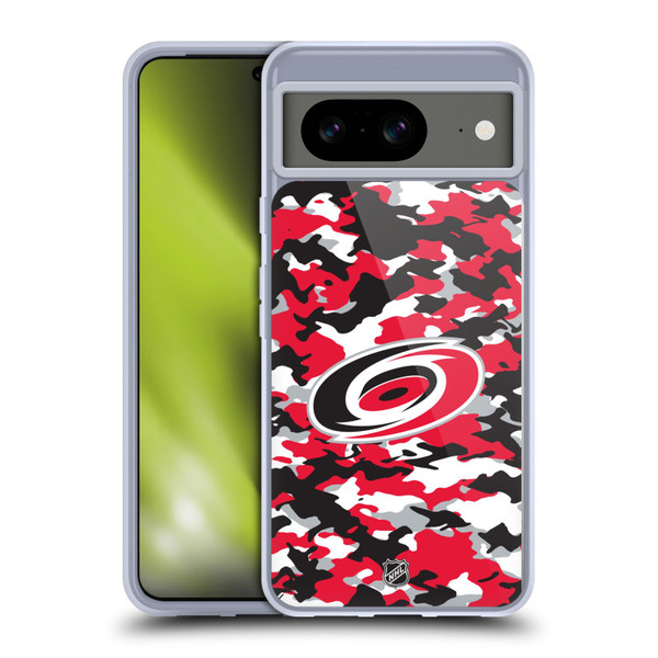 NHL Carolina Hurricanes Camouflage Soft Gel Case for Google Pixel 8