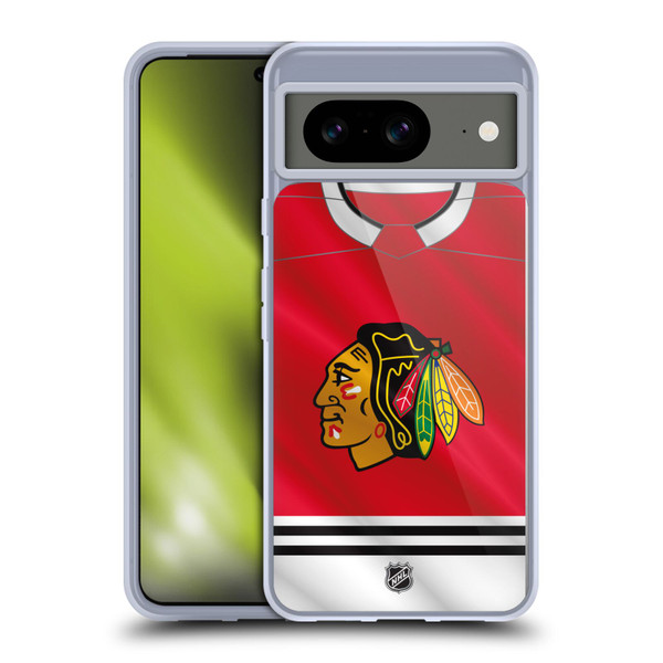 NHL Chicago Blackhawks Jersey Soft Gel Case for Google Pixel 8